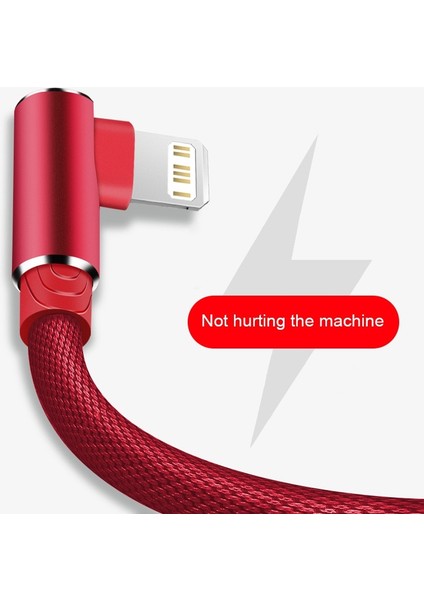 90 Derece Hızlı Şarj USB Kablosu iPhone 11 12 13 Pro Max x Xr 6s 7 8 Se iPad Kurşun Cep Telefonu Kablosu Veri Şarj Cihazı Teli 2m 3m (Yurt Dışından)