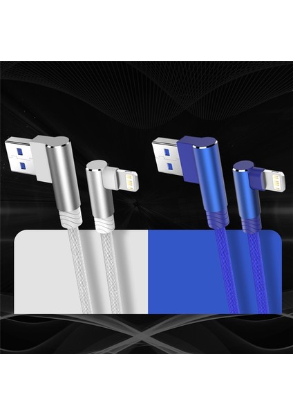 90 Derece Hızlı Şarj USB Kablosu iPhone 11 12 13 Pro Max x Xr 6s 7 8 Se iPad Kurşun Cep Telefonu Kablosu Veri Şarj Cihazı Teli 2m 3m (Yurt Dışından) indirimleri
