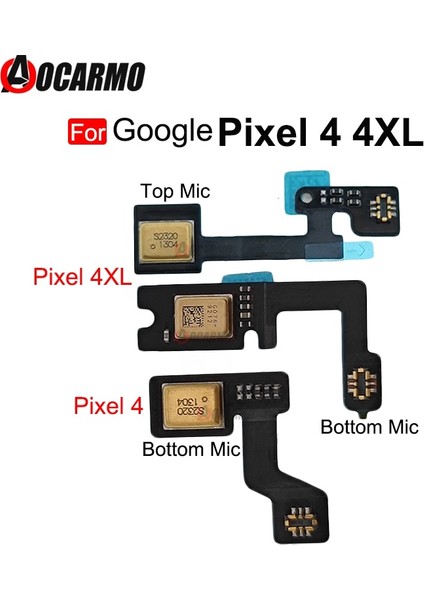 Adet Mikrofon Google Pixel 4 Xl 4xl Alt Üst Mike Mikrofon Telefon Flex Kablo Yedek Parçaları (Yurt Dışından)