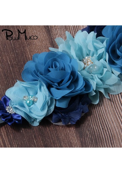 Powmuco Moda Şifon Çiçek Mavi Ayarlanabilir Hamile Kemerleri El Dikişli Taklidi Boncuk Çiçek Kadın Kanat Fotoğraf Sahne (Yurt Dışından) fiyatları