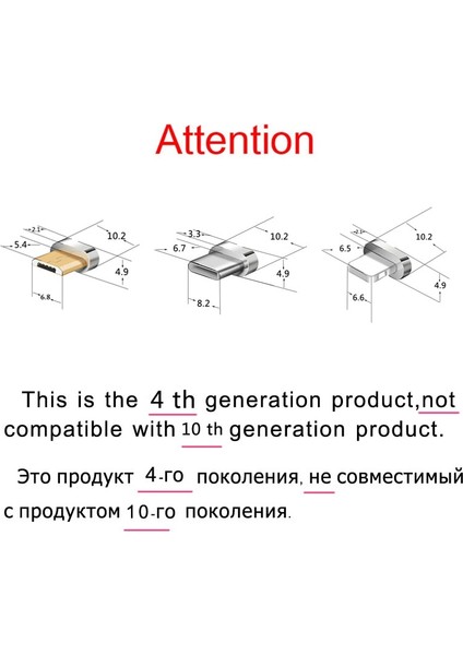 Candyeıc Manyetik Adaptör IPhone 14 13 12 Mını x Xr Xs Mas 7 8 6s Artı 6 5s Se Kablo Şarj Şarj Cihazı Mikro USB Kablosu (Yurt Dışından)