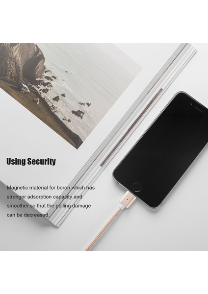 Candyeıc Manyetik Adaptör IPhone 14 13 12 Mını x Xr Xs Mas 7 8 6s Artı 6 5s Se Kablo Şarj Şarj Cihazı Mikro USB Kablosu (Yurt Dışından)