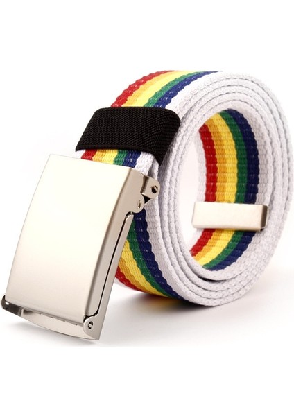 Kemer Kanvas Kadın Kemer Metal Toka Erkek Kot Kemerler Siyah Şeritler En Kaliteli Beyaz Mavi Kırmızı Rusya Bayrağı Kanvas Çizgili (Yurt Dışından) indirimleri