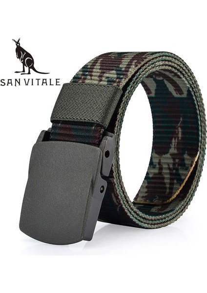 San Vıtale Otomatik Toka Naylon Kemer Erkek Ordu Taktik Kemer Erkek Askeri Bel Kanvas Kemerler Kuşak Yüksek Kaliteli Kayış (Yurt Dışından)