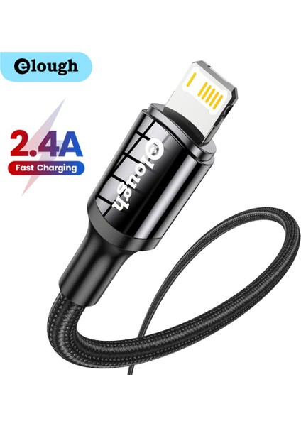 Elough USB Kablosu Hızlı Şarj Kablosu Iphone 2.4A Tip C Kablo Veri Kablosu Huwei Xiaomi Samsung Cep Telefonu (Yurt Dışından)
