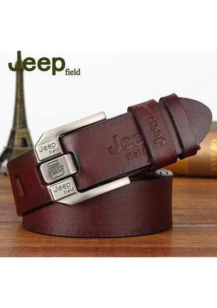 Jeep Alan Erkek Hakiki Deri Kemer Tasarımcısı Pin Toka Erkek Kemerleri Erkekler Yüksek Kaliteli Erkek Deri Kemer Erkekler Için Kemerler (Yurt Dışından)