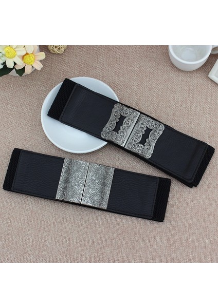 Geniş Moda Kadın Kemerler Vintage Hollow Metal Tokalar Kadınlar Için Yüksek Kaliteli Sıkı Bayanlar Elastik Kemer (Yurt Dışından) fiyatları
