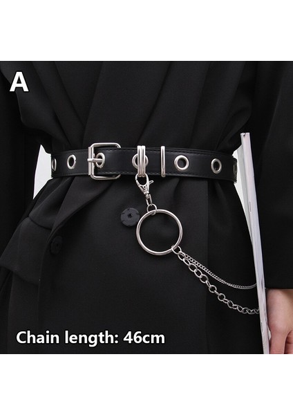 Punk Sokak Kelebek Kemer Bel Zinciri Erkek Kadın Pantolon Zinciri Çok Katmanlı Hiphop Kanca Kot Pantolon Anahtarlık Takı Ремень (Yurt Dışından)