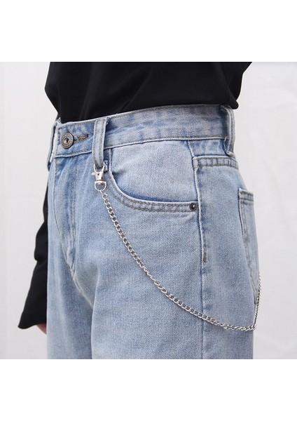 Punk Sokak Kelebek Kemer Bel Zinciri Erkek Kadın Pantolon Zinciri Çok Katmanlı Hiphop Kanca Kot Pantolon Anahtarlık Takı Ремень (Yurt Dışından) indirimleri