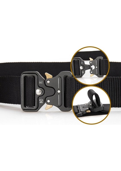 125-145CM Taktik Asker Kemeri Eğitim Savaş Naylon Bel Kemeri Hayatta Kalma Aksesuarları Kanca Otomatik Metal Tokalar Erkekler Için (Yurt Dışından) fırsatları