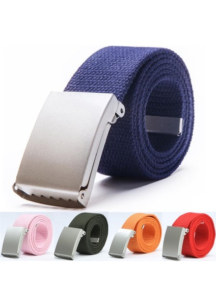 Erkek Kemerleri Moda Yeni Unisex Pantolon Kemerleri Kanvas Kemer Nefes Açık Taktik Kot Ayarlanabilir Bel Kemeri 140 cm (Yurt Dışından)