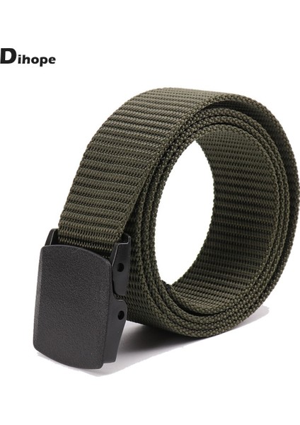 Dihope Askeri Yeşil Erkek Kemer Plastik Toka Askı Bel Kanvas Kemerler Yüksek Kalite Ayarlanabilir Açık Seyahat Unisex Kadın Kemer (Yurt Dışından) fiyatları