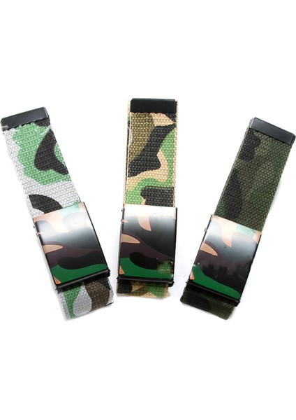 Loveshopping* Kamuflaj Kanvas Kemer Erkek Kadın Bel Kemeri Plastik Toka Rahat Kovboy Kemerler (Yurt Dışından) fiyatları