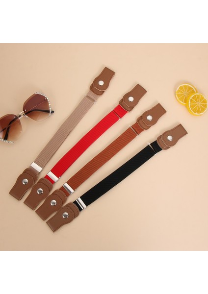 Moda Çocuklar Tokasız Elastik Kemer Erkek Kız Ayarlanabilir Streç Kanvas Bel Kemeri Kot Pantolon Elbise Aksesuarları (Yurt Dışından) fırsatları