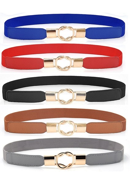 Moda Çok Yönlü Kadın Elastik Elastik Dar Kemer Dekoratif Elbise Ince Kemer Bel Kemeri Kadın (Yurt Dışından)