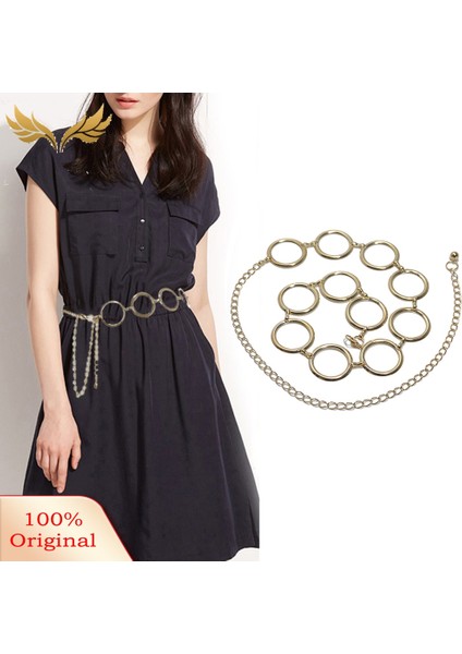 Kadınlar Ayarlanabilir Metal Daire Ince Sıska Zincir Bel Kemeri Elbise Kemer Dekor Kadınlar Için (Yurt Dışından) modelleri