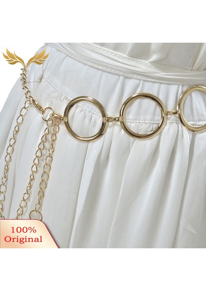 Kadınlar Ayarlanabilir Metal Daire Ince Sıska Zincir Bel Kemeri Elbise Kemer Dekor Kadınlar Için (Yurt Dışından) fırsatları