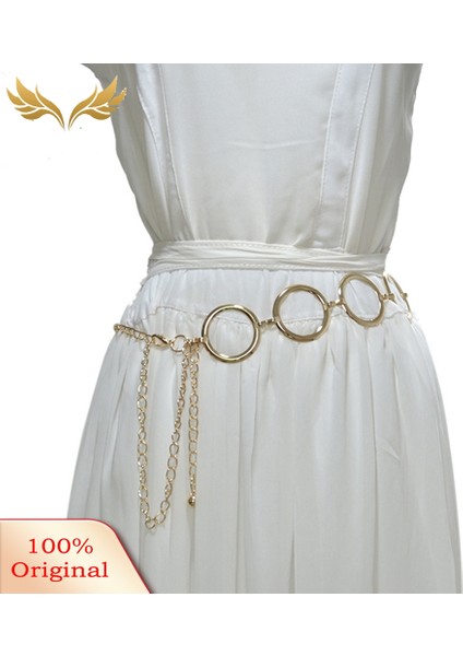 Kadınlar Ayarlanabilir Metal Daire Ince Sıska Zincir Bel Kemeri Elbise Kemer Dekor Kadınlar Için (Yurt Dışından) indirimleri