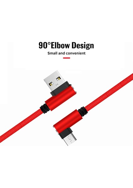 25CM USB C Mikro USB Kısa Hızlı Şarj Kablosu Çift Dirsek 90 Derece Veri Kablosu Powerbank Dizüstü Cep Telefonu Şarj Cihazı Teli (Yurt Dışından)