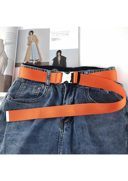 Plastik Toka Kanvas Uzun Kemer Kadınlar Için Siyah Kırmızı Beyaz Kadın Bel Kemeri Kayışı Kız Kot Pantolon Kemer Femme (Yurt Dışından) fiyatları