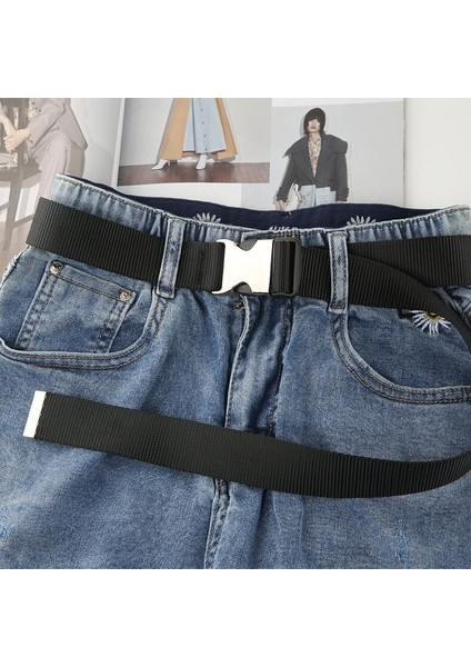 Plastik Toka Kanvas Uzun Kemer Kadınlar Için Siyah Kırmızı Beyaz Kadın Bel Kemeri Kayışı Kız Kot Pantolon Kemer Femme (Yurt Dışından) modelleri