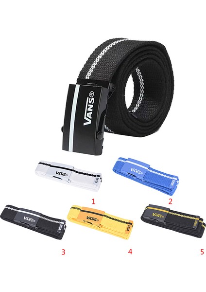 Loveshopping* Vans Gündelik Basit Kumaş Kanvas Kemer Mektup Moda Çizgili Kemer (Yurt Dışından) fiyatları