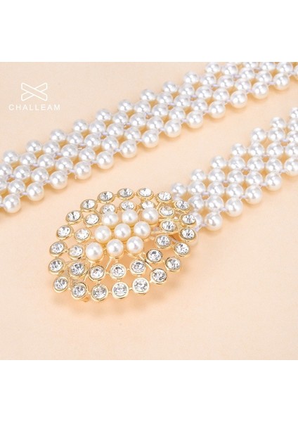 Lüks Kadın Inci Kemer Elbise Zarif Çiçek Toka Tam Plastik Inci Dekorasyon Taklidi Düğün Kemer Elastik Bel 121 (Yurt Dışından) fiyatları