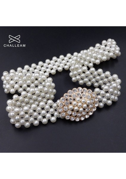 Lüks Kadın Inci Kemer Elbise Zarif Çiçek Toka Tam Plastik Inci Dekorasyon Taklidi Düğün Kemer Elastik Bel 121 (Yurt Dışından) fırsatları