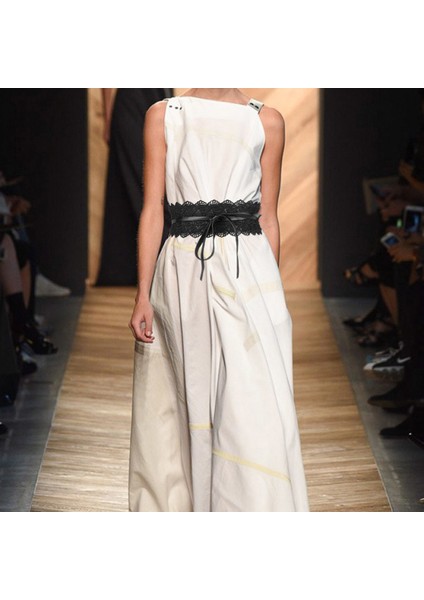 Moda Geniş Dantel Kravat-Up Kadın Kemer Elbise Parti Bel Bandı Kemer Kanat Dekor (Yurt Dışından) fırsatları