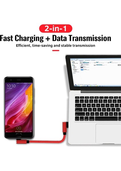 25 cm USB Tipi C Kablo Taşınabilir Şarj Cihazı Mikro USB Kablosu Şarj Cep Tablet Telefon Güç Bankası El Naylon Veri Kablosu (Yurt Dışından) indirimleri