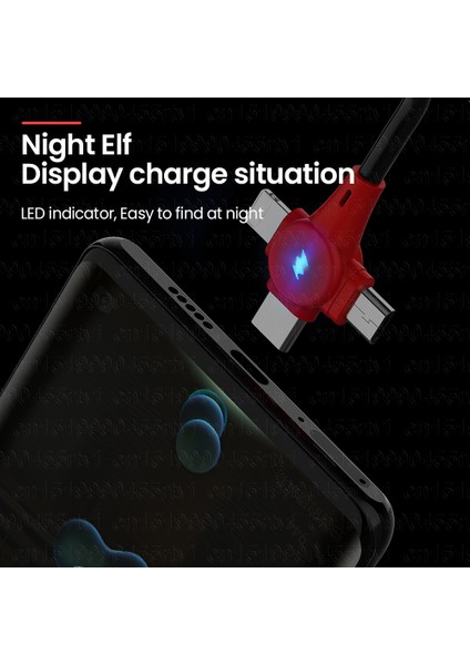 5A 3 In 1 Bahar Şarj USB Kablosu Için Huawei 3in1 2in1 Mikro USB Tip-C Hızlı Şarj Veri Kablo Kordonu iPhone Sansung Xiaomi Için (Yurt Dışından)