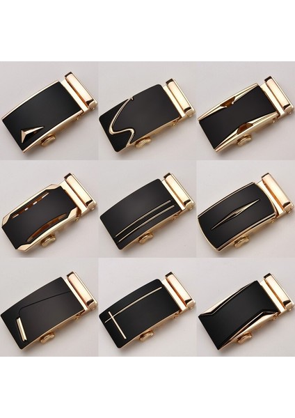 Moda Lüks Altın Alaşım Otomatik Pu Kemer Tokaları MEN39S Erkekler Için Bel Kemerleri Pantolon Kemer Tokaları 3.5 cm Erkek Kemer (Yurt Dışından) fiyatları