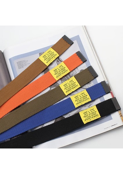 Moda Kanvas Kemerler Uni Punk Bel Kemeri Kadın Erkek Kare Toka Dokuma Kayışı Rahat Bel Kemeri Kız Erkek Gençlik Kemer (Yurt Dışından) fırsatları