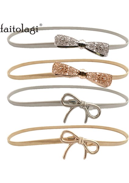 Elastik Kadın Kalp Kemerler Metal Zincir Ilmek Femme Altın Kemerler Bayan Elbise Kazak Bel Kemerleri Ceinture Femme Cinturon Mujer (Yurt Dışından)