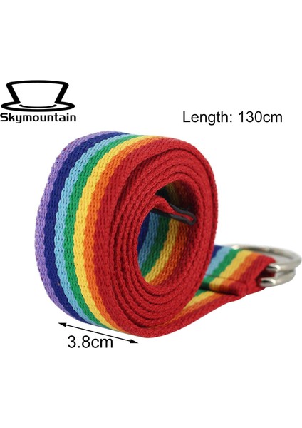 Skymountain D Halkalı Kemer Renkli Şerit Tasarımlı Metal Çift Halkalı Toka (Yurt Dışından) modelleri