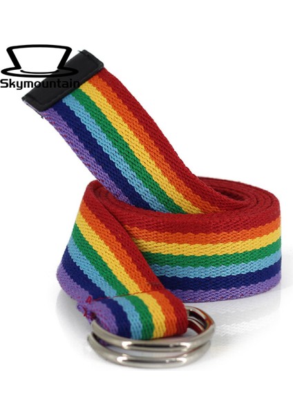 Skymountain D Halkalı Kemer Renkli Şerit Tasarımlı Metal Çift Halkalı Toka (Yurt Dışından) fırsatları