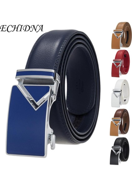 Echıdna Bel Kemeri Otomatik Suni Dana Derisi Pürüzsüz Yüzeyli Bel Kemeri (Yurt Dışından)