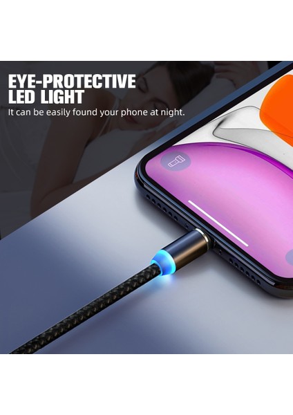 Manyetik Kablo Tip C Mikro USB Kablosu Telefon Android USB C Hızlı Şarj Evrensel Mıknatıs Kablosu Şarj IPhone Hızlı Tel (Yurt Dışından)