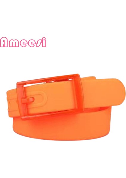Ameesi Tokalı Kemer Önceden Delikli Unisex Silikon Çevre Dostu Plastik Kemer (Yurt Dışından)
