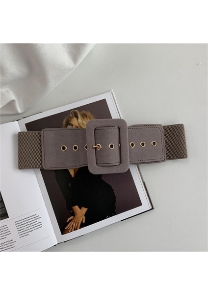 Moda Zarif Bayanlar Yün Kemer Bayanlar Elastik Elastik Geniş Kemer Metal Toka Kadın Kemer Tasarımcısı Kemerler Kadınlar Yüksek Kalite (Yurt Dışından)