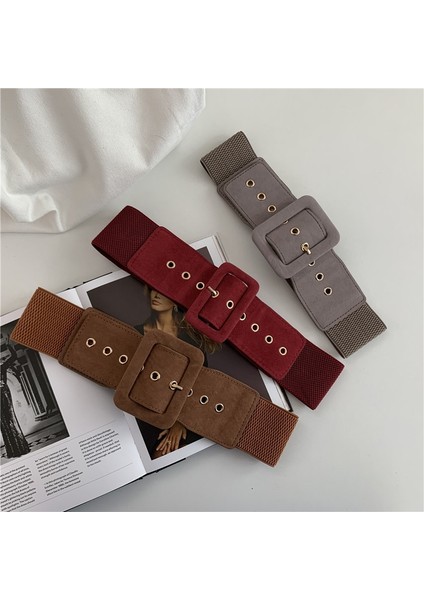 Moda Zarif Bayanlar Yün Kemer Bayanlar Elastik Elastik Geniş Kemer Metal Toka Kadın Kemer Tasarımcısı Kemerler Kadınlar Yüksek Kalite (Yurt Dışından) fiyatları