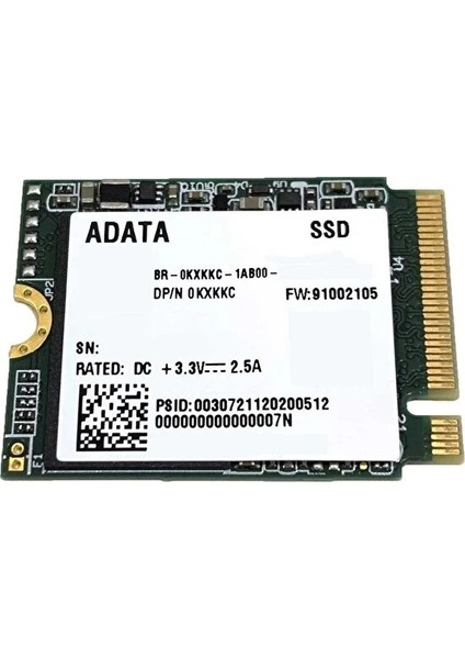 SM2P41C3 2230 256GB Nvme M.2 2000/1000 SSD (Kutusuz) SM2P41C3-256GC2 GEN4X4