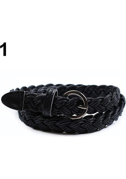 Kadın Moda Örgülü Halat Pin Toka Kemer Vahşi Gündelik Elbise Dekoratif Kemer (Yurt Dışından)