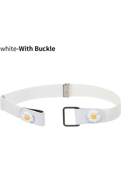 1 Adet Kadın Kemer Mavi Elastik Kemer Tokası Olmadan Kadınlar/erkekler Için Çiçekler Ayarlanabilir Streç Bant Kot Aksesuarları (Yurt Dışından)