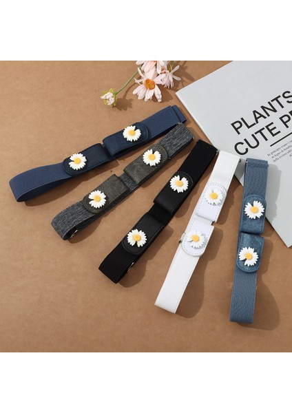 1 Adet Kadın Kemer Mavi Elastik Kemer Tokası Olmadan Kadınlar/erkekler Için Çiçekler Ayarlanabilir Streç Bant Kot Aksesuarları (Yurt Dışından) modelleri