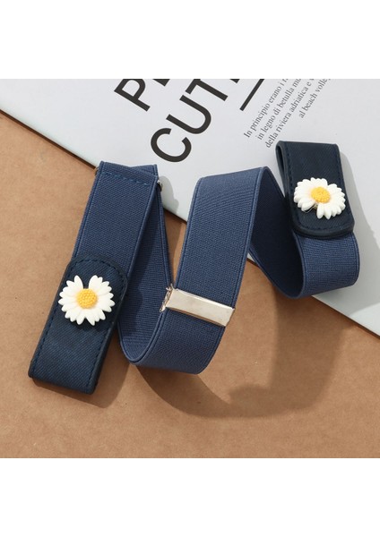 1 Adet Kadın Kemer Mavi Elastik Kemer Tokası Olmadan Kadınlar/erkekler Için Çiçekler Ayarlanabilir Streç Bant Kot Aksesuarları (Yurt Dışından) fırsatları