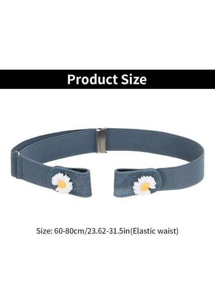 1 Adet Kadın Kemer Mavi Elastik Kemer Tokası Olmadan Kadınlar/erkekler Için Çiçekler Ayarlanabilir Streç Bant Kot Aksesuarları (Yurt Dışından) indirimleri