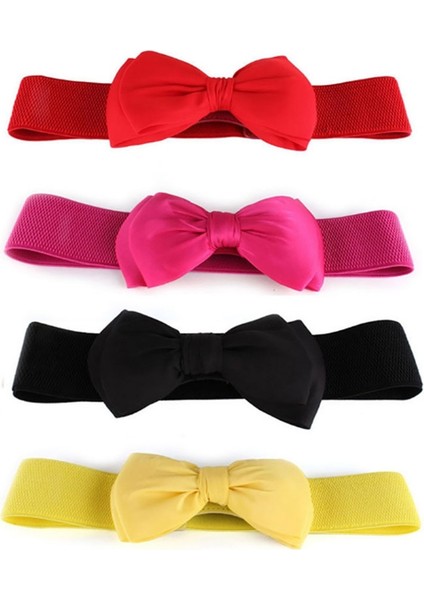 Kadın Bel Kemeri Zarif Tatlı Büyük Yay Kemer Elastik Geniş Elbise Streç Zarif Elbise Aksesuarları Için Yeni Tasarımcı Kemerler (Yurt Dışından) modelleri