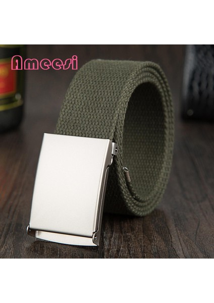 Ameesi Kanvas Kemer Ayarlanabilir Dayanıklı Metal Tokalı Örgülü Bel Kemeri (Yurt Dışından) modelleri