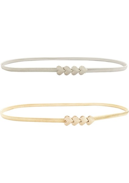 Elastik Streç Bayanlar Bel Kemerleri Elbiseler Için Altın Gümüş Kalp Kemer Kadınlar Için Moda Tasarımcısı Kadın Kemerler Gouden Riem (Yurt Dışından) fırsatları